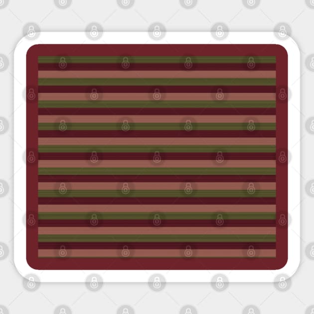 Red / Green "Fabric" lines pattern Sticker by wagnerps